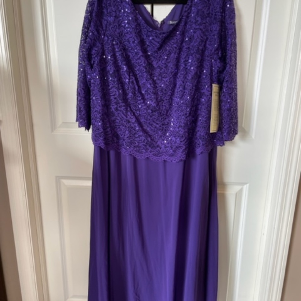 GORGEOUS sequined Midnight Violet long dress